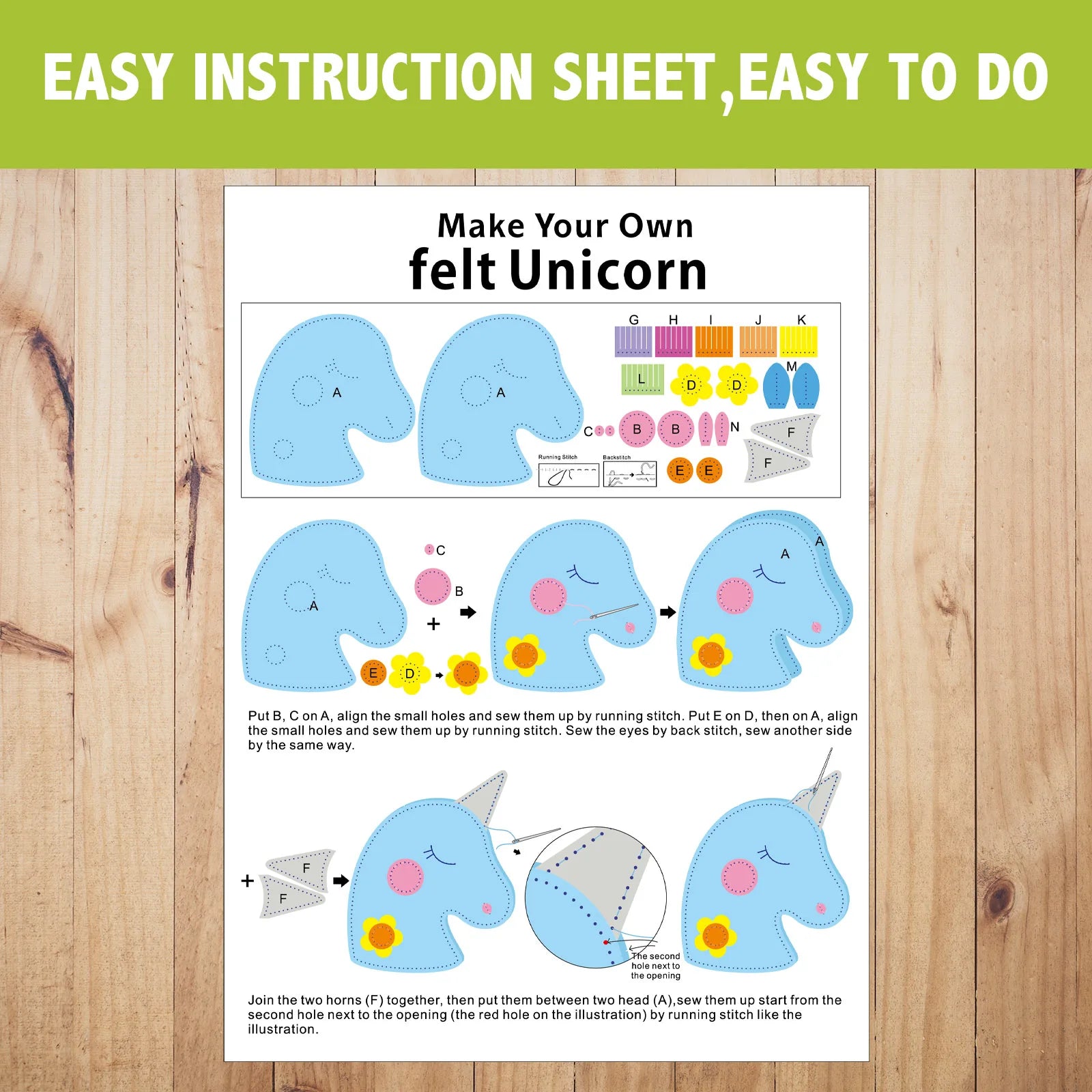 DIY Sewing Fabrics Crafts Felt Kit for Kids DIY Craft Supplies Kits Sets Gifts for Kids for Adults for Boy Teenager for Girls