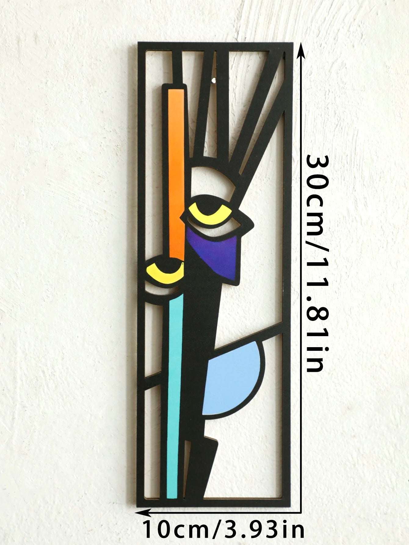 Abstract Face Wooden Wall Decor Art Wall Hanging Home Office Decorative Hanging for Living Room Bedroom and Hallway Crafts Gift